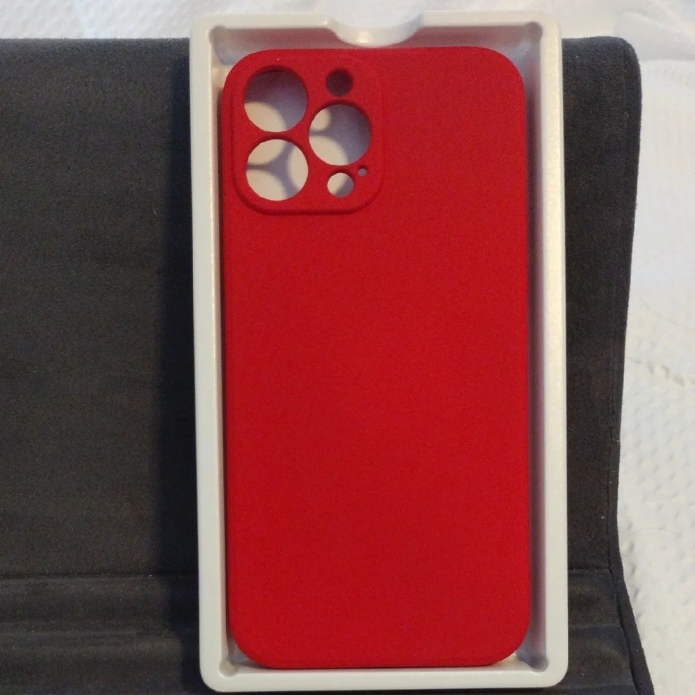 Corefyco Red iPhone Case 13 Pro Max With Tempered Glass Protector